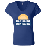 "Its A Good Day" Ladies Jersey V-Neck T-Shirt