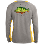 Men's Long Sleeve "Island Life Fishing" Colorblock Performance Shirt