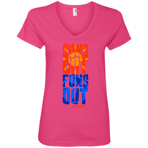 Suns Out Funs Out - V-Neck T-Shirt