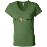 Ladies "Be-You-Tiful" V-Neck Jersey T-Shirt