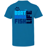 "Boat Beach Fish Life" Youth Jersey T-Shirt
