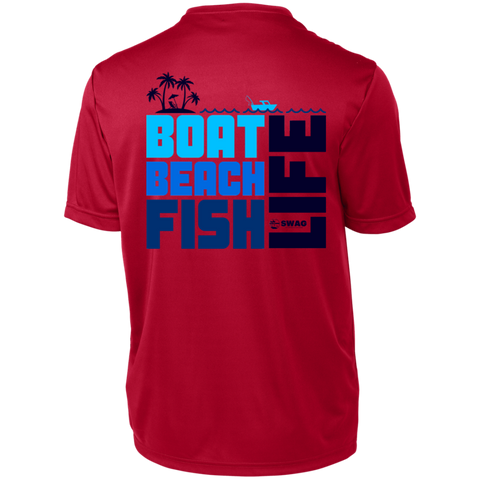 Kids Boat, Beach, Fish Life - Moisture-Wicking T-Shirt