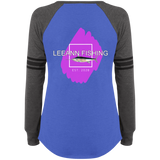 "LeeAnn FISHING" - Ladie's V-neck LS Tee