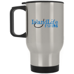 Island Life Fishing - Silver Stainless 14 oz Travel Mug