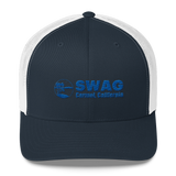 SWAG - Carmel, CA - Trucker Cap (aqua stitch)